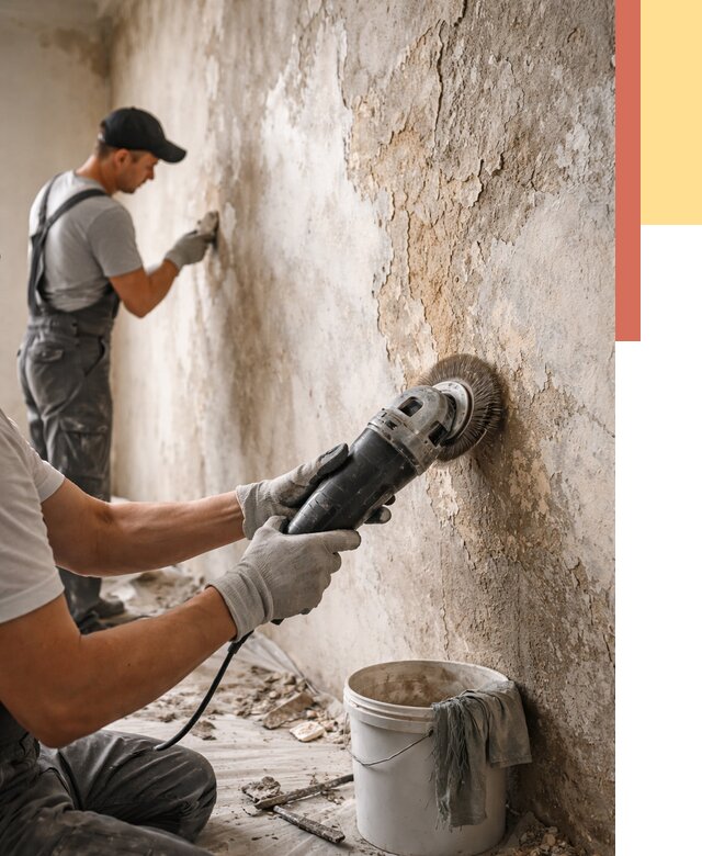 Снятие и удаление краски со стен в Новошахтинске от 2187 руб. — ОТДЕЛОЧНИК-Нвш