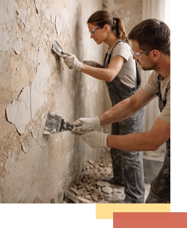 Снятие старой шпаклевки и подготовка поверхностей в Новошахтинске