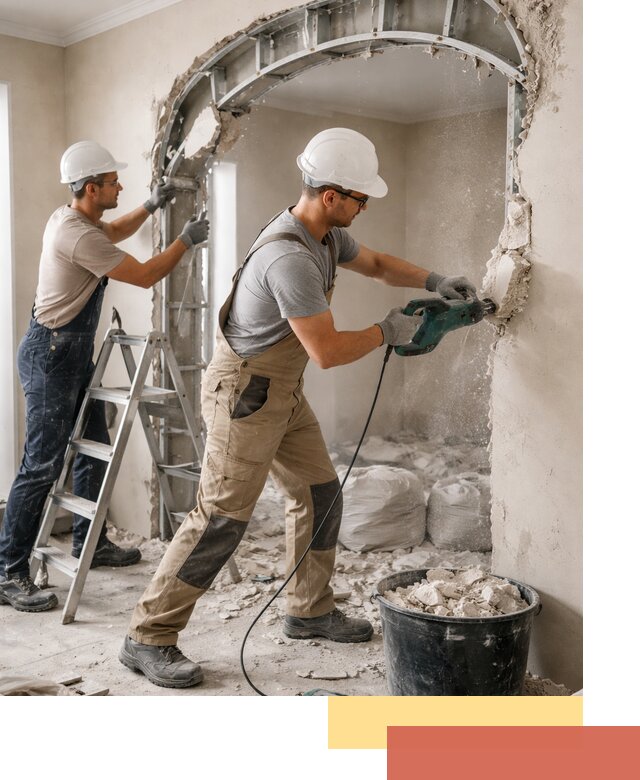 Демонтаж гипсокартонной арки в Новошахтинске быстро и аккуратно