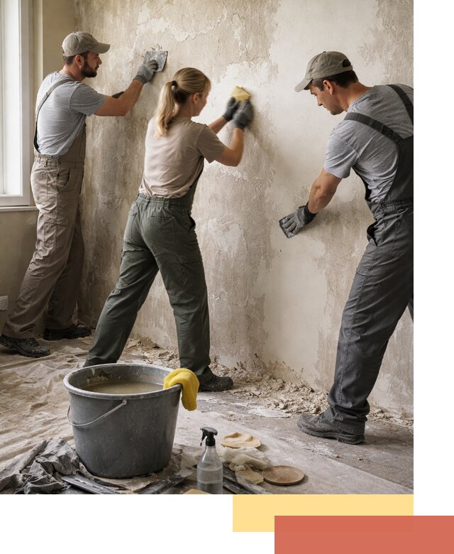 Очистка стен от клея и грунтовки в Новошахтинске качественно и быстро