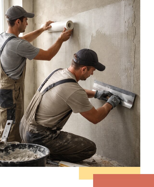 Армирование стен стеклосеткой в Новошахтинске для прочной отделки