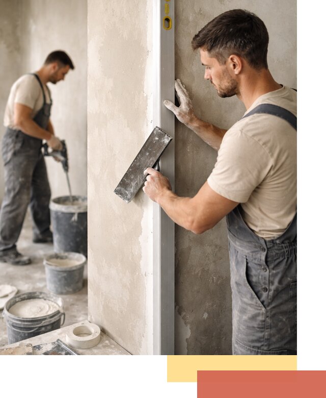 Выведение углов стен в Новошахтинске: монтаж и оштукатуривание