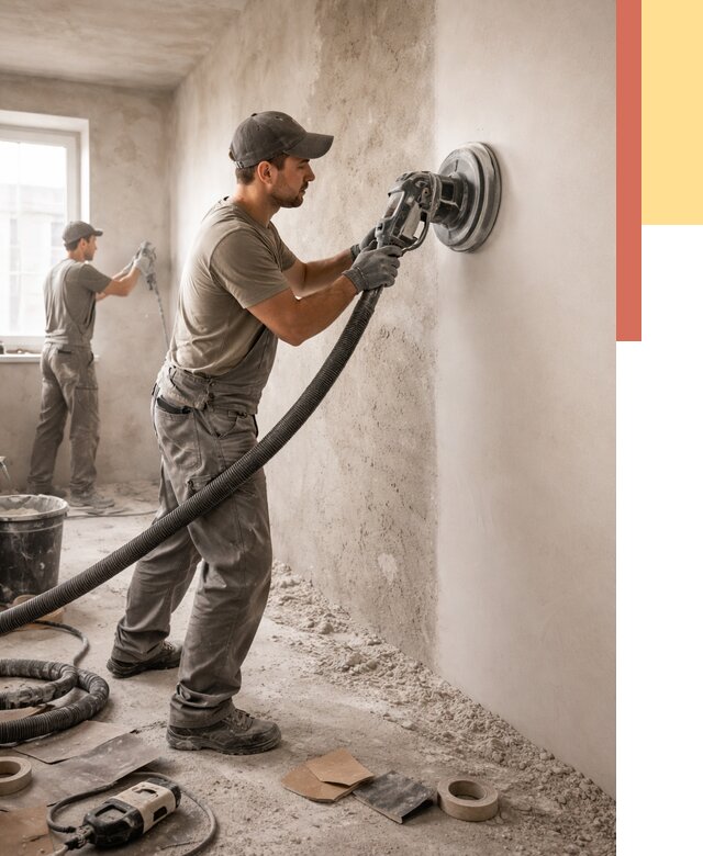 Шлифовка стен в Новошахтинске от 1250 руб/м2 — быстро и недорого | ОТДЕЛОЧНИК-Нвш