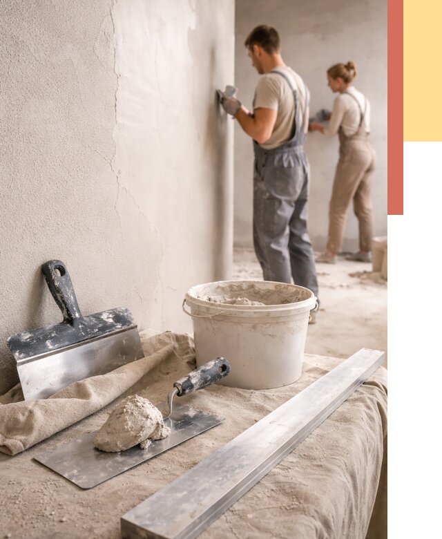 Штукатурка стен гипсовая в Новошахтинске от 4687 руб/м2 — быстро и недорого | ОТДЕЛОЧНИК-Нвш