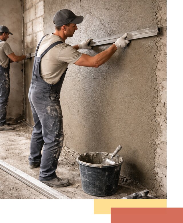 Штукатурка стен цементно-песчаная в Новошахтинске профессионально