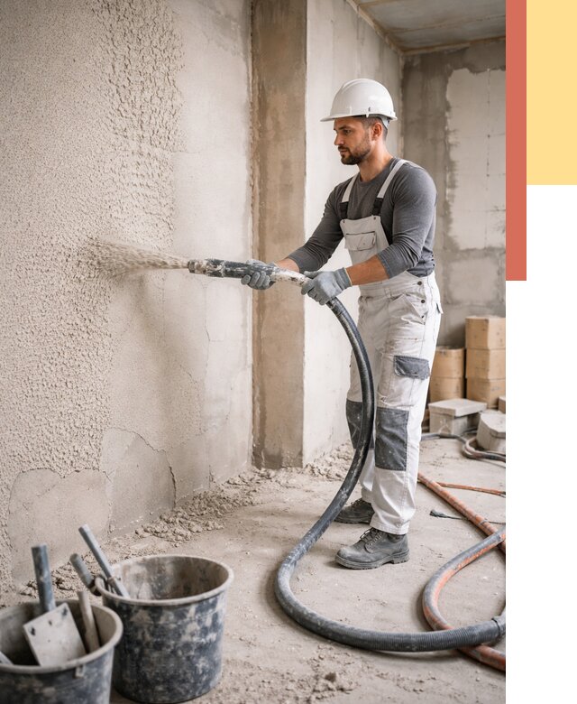 Машинная штукатурка стен в Новошахтинске под ключ от 6770 руб./м2 | ОТДЕЛОЧНИК-Нвш