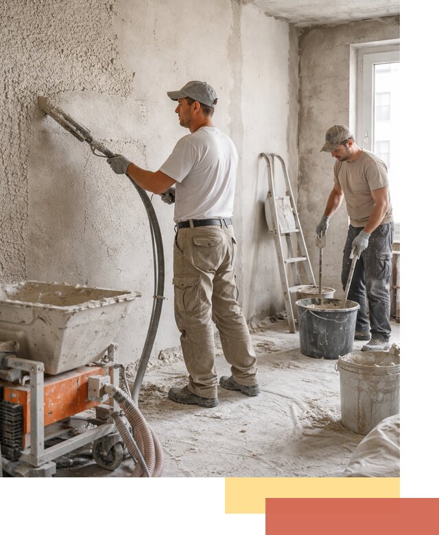 Машинная штукатурка стен в Новошахтинске — быстро и качественно