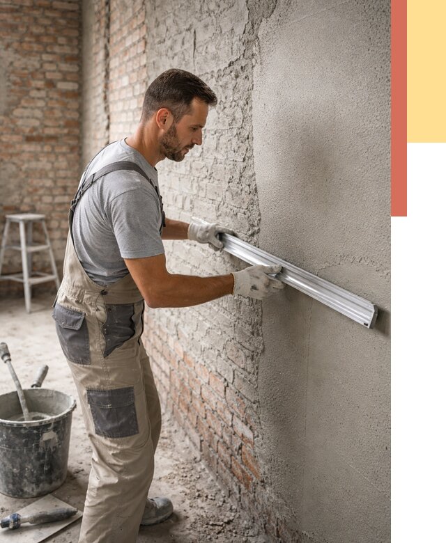 Штукатурка кирпичных стен в Новошахтинске от 4687 руб/м2 — быстро и недорого | ОТДЕЛОЧНИК-Нвш