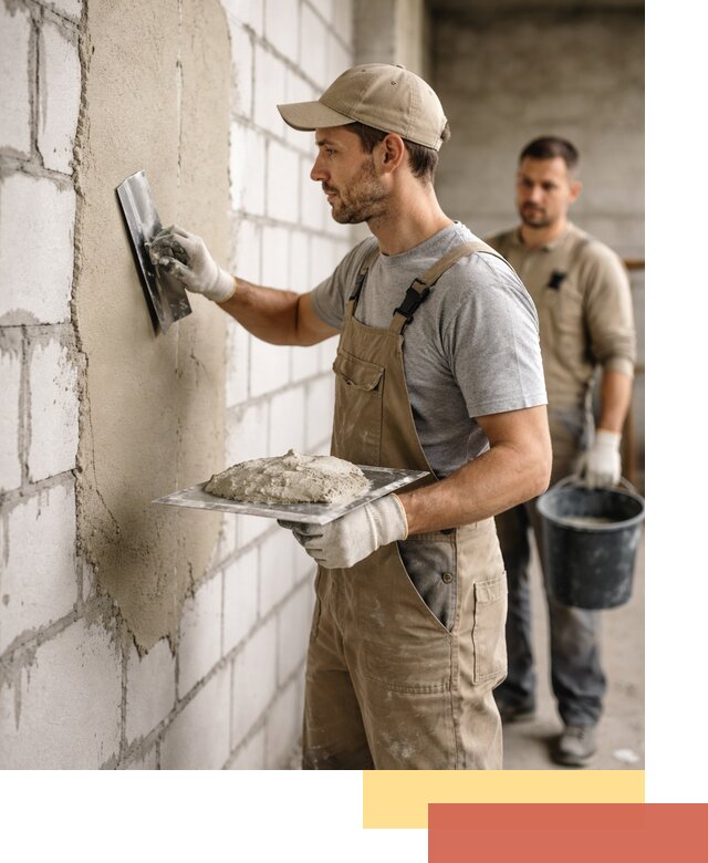 Штукатурка стен из газобетона в Новошахтинске под ключ