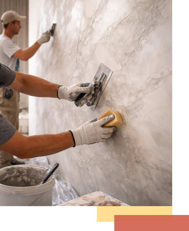 Декоративная штукатурка под мрамор в Новошахтинске для стен и потолков