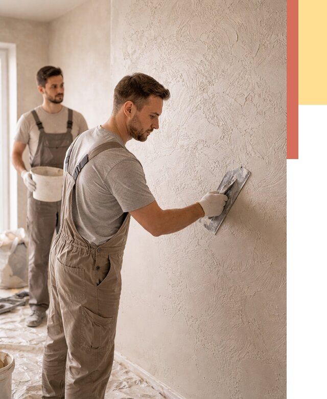 Фактурная штукатурка стен в Новошахтинске от 4375 руб./м² — заказать под ключ | ОТДЕЛОЧНИК-Нвш