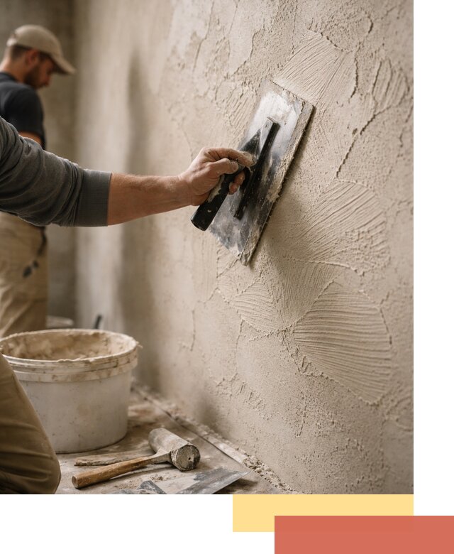 Фактурная штукатурка стен в Новошахтинске — монтаж, отделка, реставрация