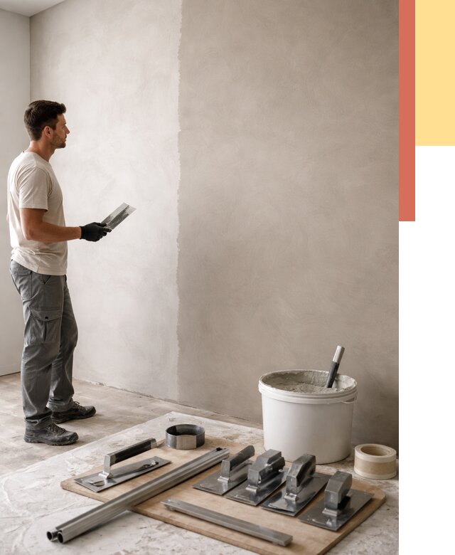 Нанесение микроцемента на стены в Новошахтинске от 3333 руб./м2 под ключ | ОТДЕЛОЧНИК-Нвш