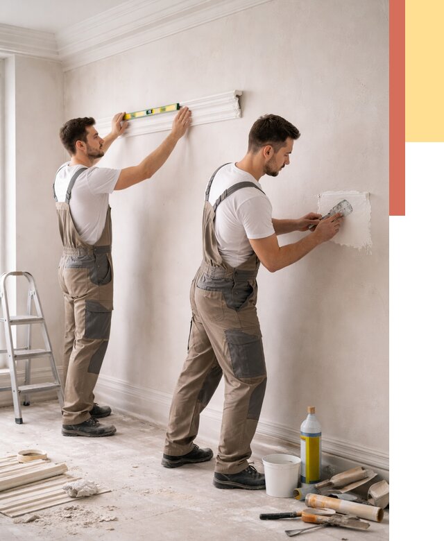 Монтаж лепнины на стены в Новошахтинске от 4687 руб. — недорого, быстро | ОТДЕЛОЧНИК-Нвш