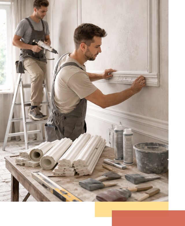 Монтаж лепнины на стены в Новошахтинске профессионально и качественно