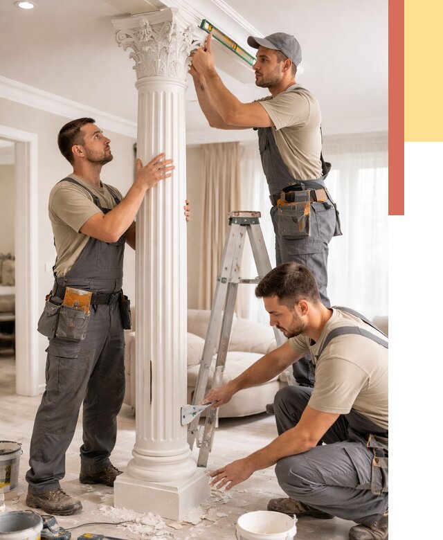 Установка декоративных колонн в Новошахтинске от 12499 руб. под ключ | ОТДЕЛОЧНИК-Нвш