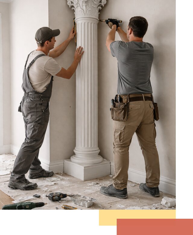 Установка декоративных колонн в Новошахтинске под ключ