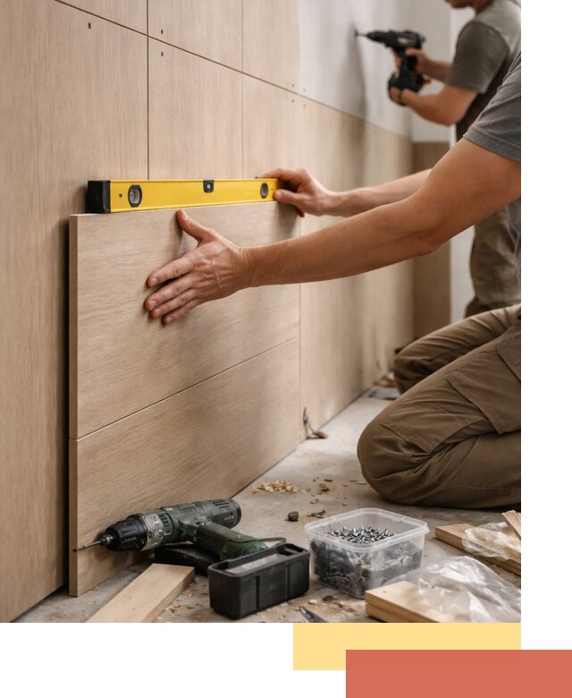 Профессиональный монтаж МДФ панелей на стены в Новошахтинске