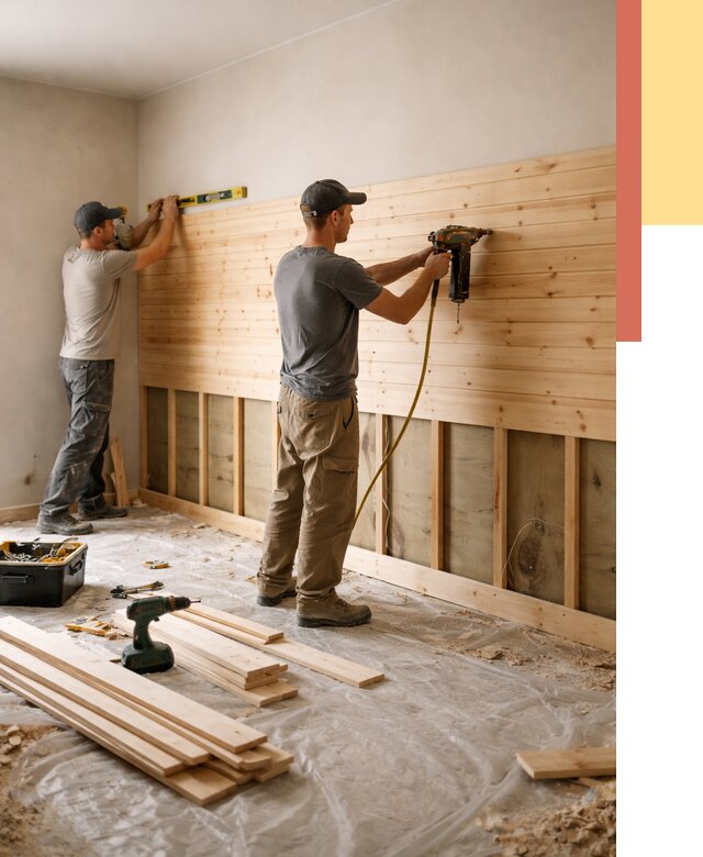 Монтаж деревянной вагонки на стены в Новошахтинске от 7812 руб. | Услуги монтажа вагонки | ОТДЕЛОЧНИК-Нвш