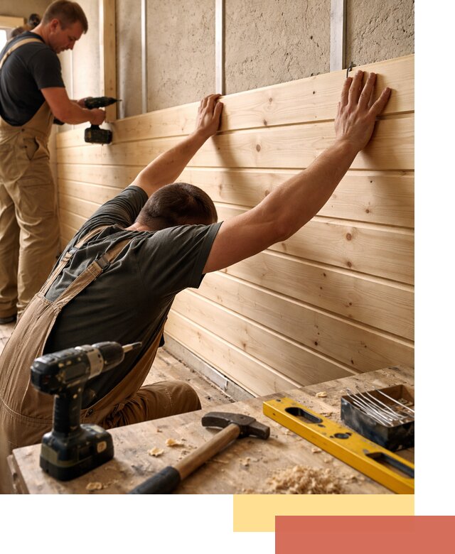 Монтаж деревянной вагонки на стены в Новошахтинске быстро и качественно