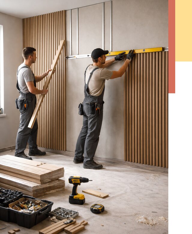 Монтаж реечных панелей на стены в Новошахтинске от 1250 руб. — быстро и недорого | ОТДЕЛОЧНИК-Нвш