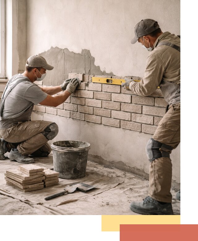 Монтаж декоративного кирпича профессионально в Новошахтинске