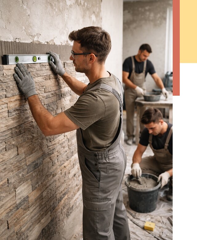 Монтаж искусственного камня в Новошахтинске от 4687 руб. под ключ | ОТДЕЛОЧНИК-Нвш