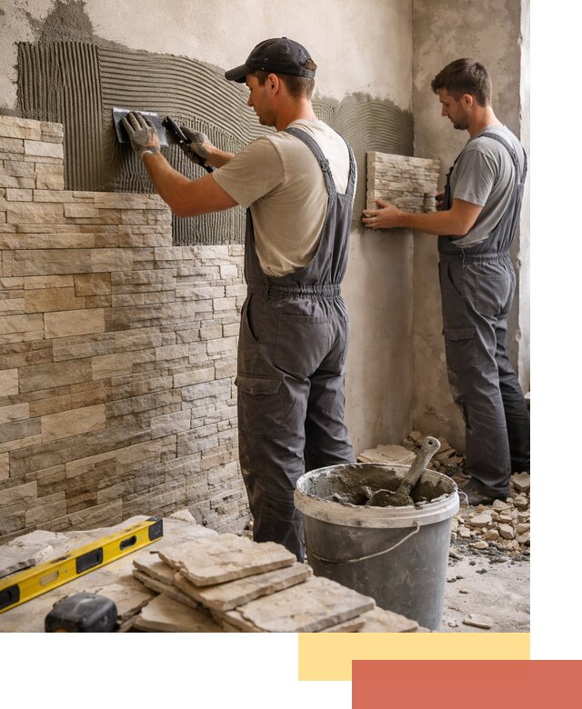 Монтаж искусственного камня в Новошахтинске — облицовка стен и фасадов