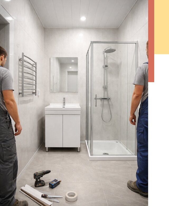 Отделка ванной комнаты панелями ПВХ в Новошахтинске от 4687 руб. за м2 | ОТДЕЛОЧНИК-Нвш