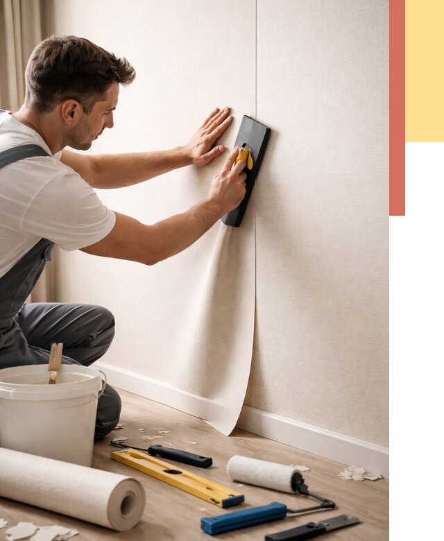 Поклейка виниловых обоев в Новошахтинске от 4687 руб. | Быстро и недорого — ОТДЕЛОЧНИК-Нвш