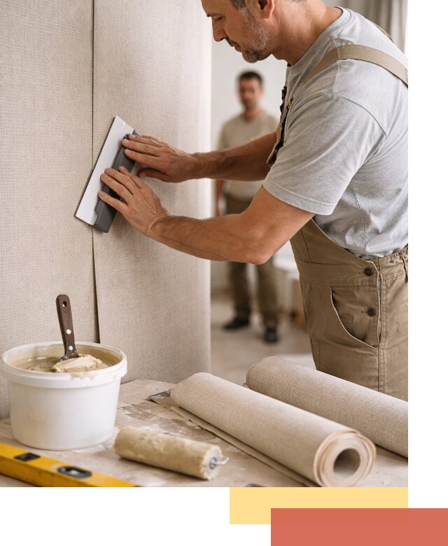 Поклейка текстильных обоев в Новошахтинске профессионально и аккуратно