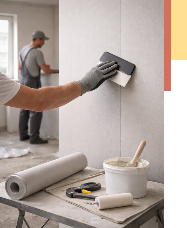 Поклейка обоев под покраску в Новошахтинске от 3646 руб. за м2 | ОТДЕЛОЧНИК-Нвш