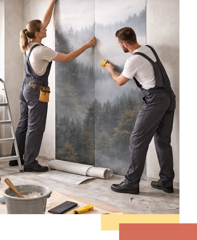 Поклейка фотообоев профессионально в Новошахтинске под ключ