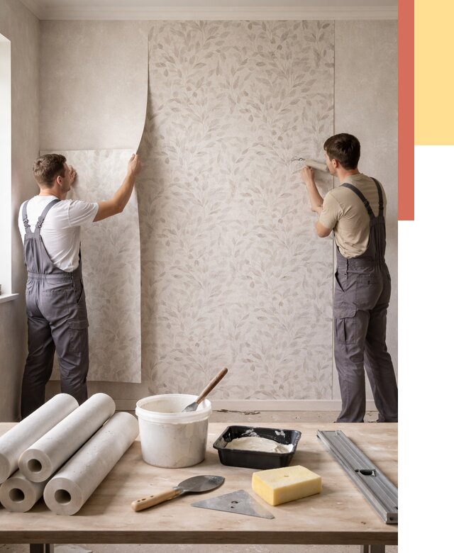 Поклейка обоев с подбором рисунка в Новошахтинске от 3646 руб. | ОТДЕЛОЧНИК-Нвш - быстро и недорого