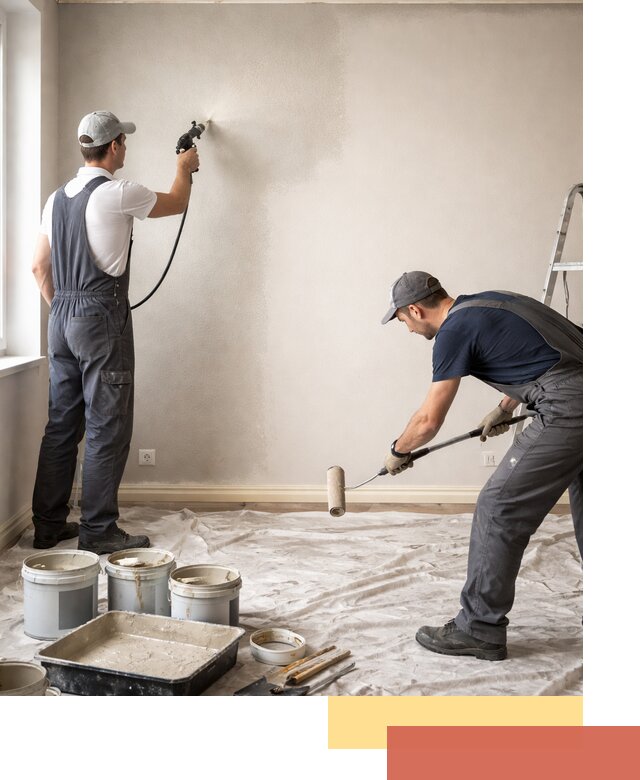 Покраска стен моющейся краской и защита поверхностей в Новошахтинске