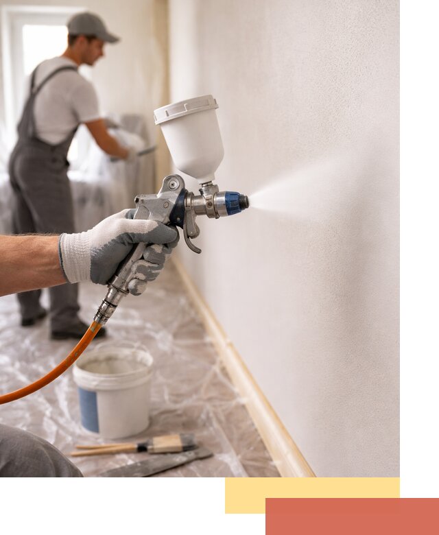 Покраска стен краскопультом в Новошахтинске быстро и качественно