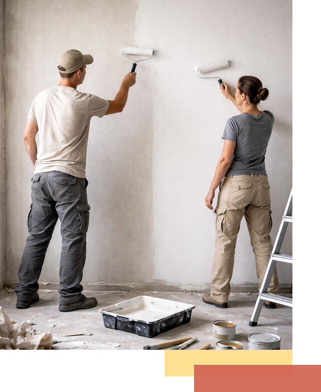 Окраска стен по стеклохолсту в Новошахтинске качественно и долговечно