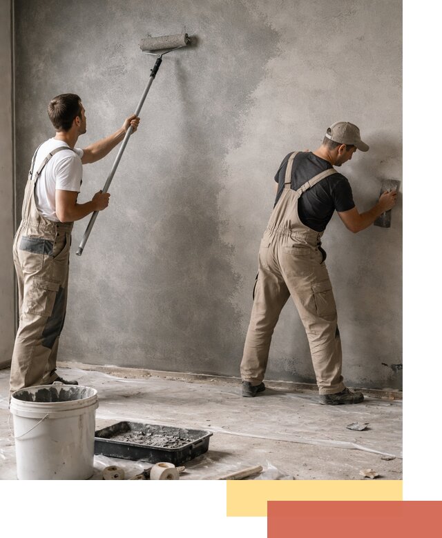 Покраска стен под бетон в Новошахтинске профессионально и недорого