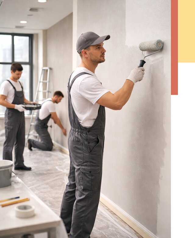 Покраска стен в офисе в Новошахтинске от 8854 руб. — быстро и недорого | ОТДЕЛОЧНИК-Нвш