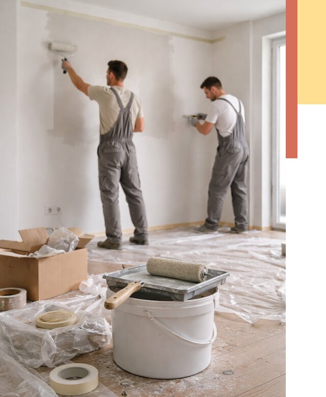 Покраска стен в квартире в Новошахтинске от 2604 руб/м2 — быстро и недорого | ОТДЕЛОЧНИК-Нвш