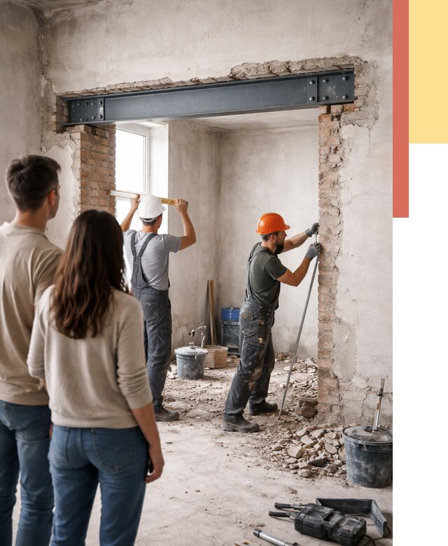 Усиление проема в стене в Новошахтинске от 9895 руб. — усиление дверного проема металлоконструкцией | ОТДЕЛОЧНИК-Нвш