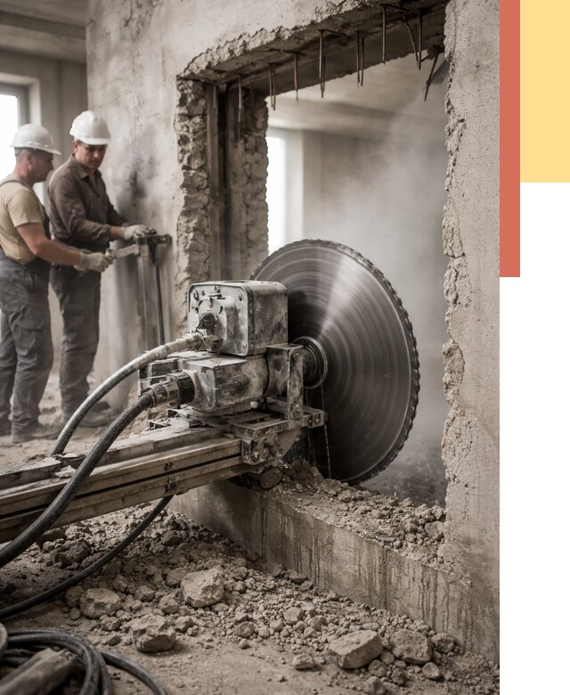 Алмазная резка проемов в Новошахтинске от 4687 руб. быстро и недорого | ОТДЕЛОЧНИК-Нвш