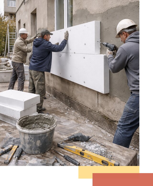 Утепление наружных стен пенопластом в Новошахтинске