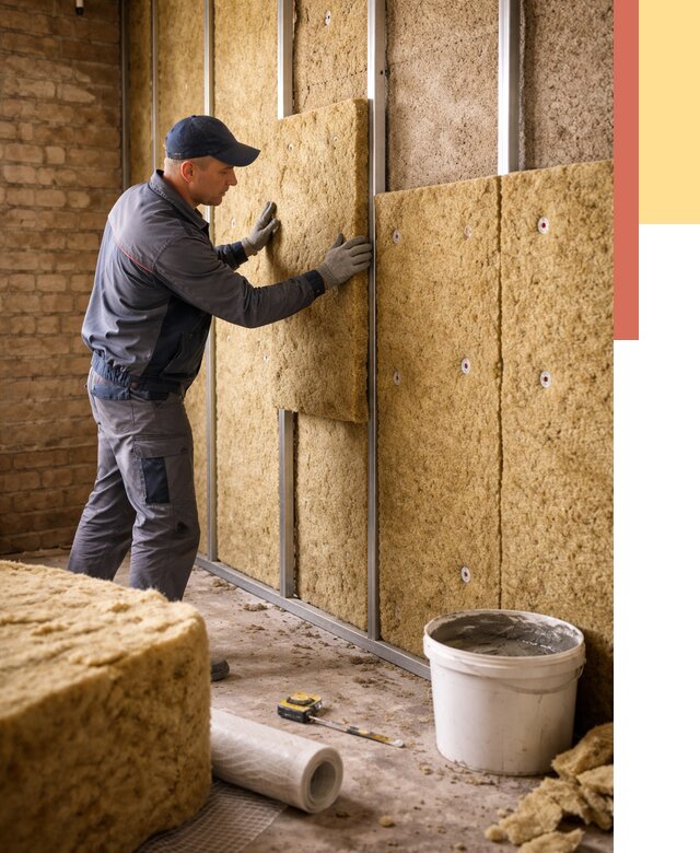 Утепление стен минватой в Новошахтинске от 1406 руб./м2 — недорого и быстро | ОТДЕЛОЧНИК-Нвш