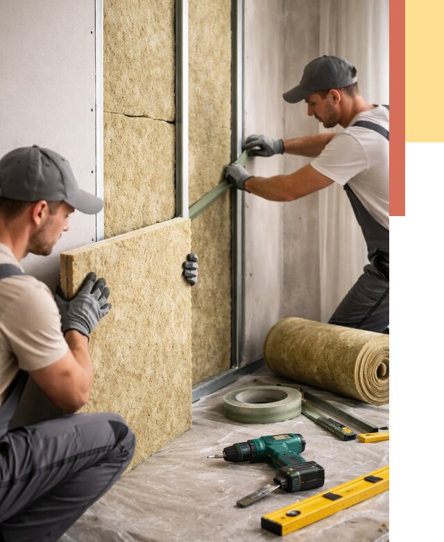 Шумоизоляция стен в Новошахтинске под ключ от 1927 руб. | ОТДЕЛОЧНИК-Нвш