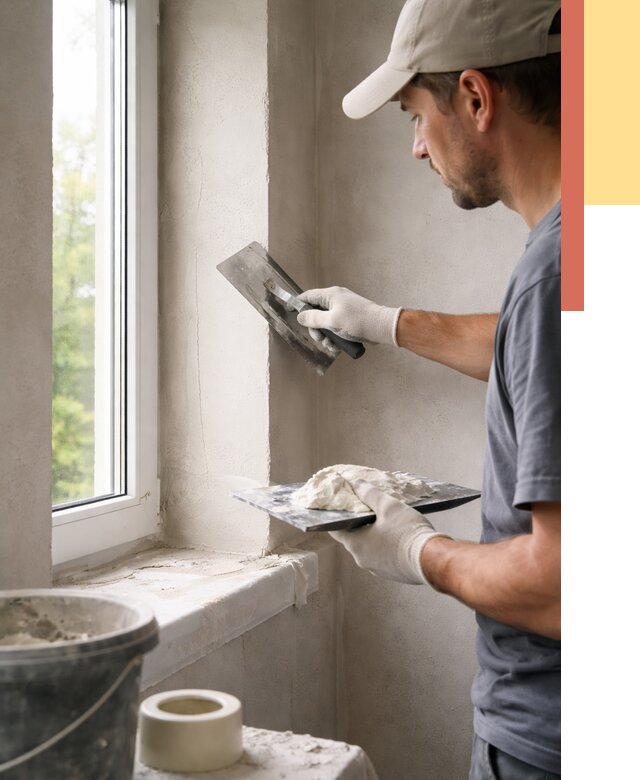 Штукатурка откосов в Новошахтинске от 4687 руб/м² — услуги и выравнивание под ключ | ОТДЕЛОЧНИК-Нвш