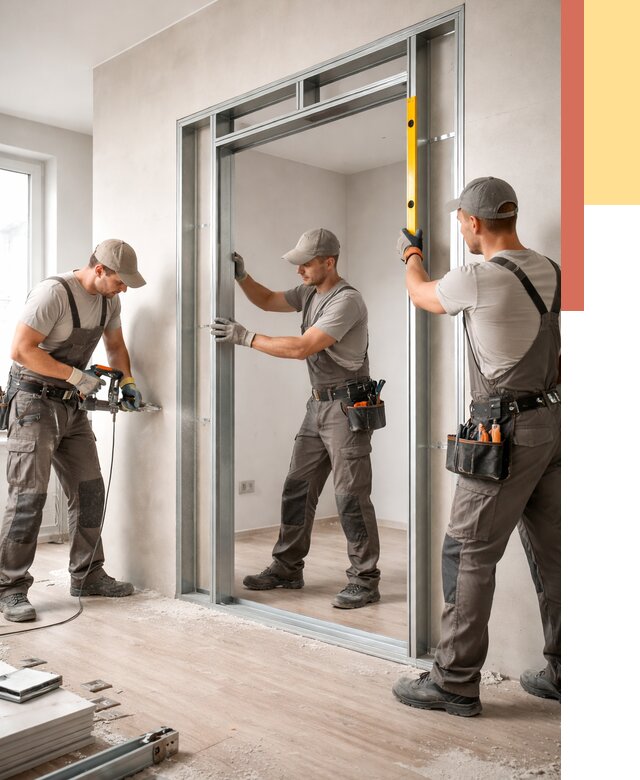 Устройство дверного проема в перегородке в Новошахтинске от 4687 руб. под ключ | ОТДЕЛОЧНИК-Нвш