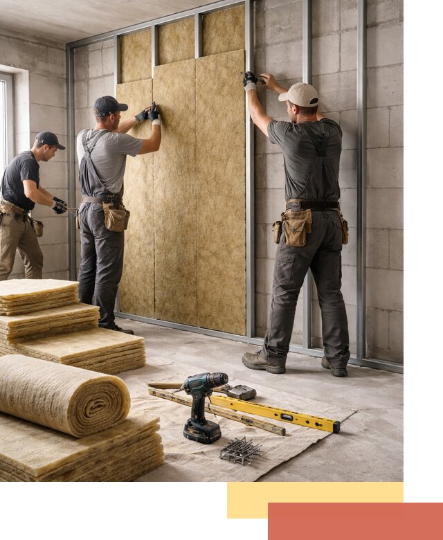 Шумоизоляция перегородок из блоков в Новошахтинске — монтаж и защита шумоизоляцией