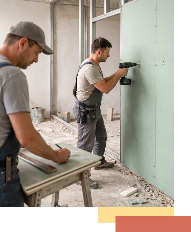 Перегородки из влагостойкого гипсокартона под ключ в Новошахтинске