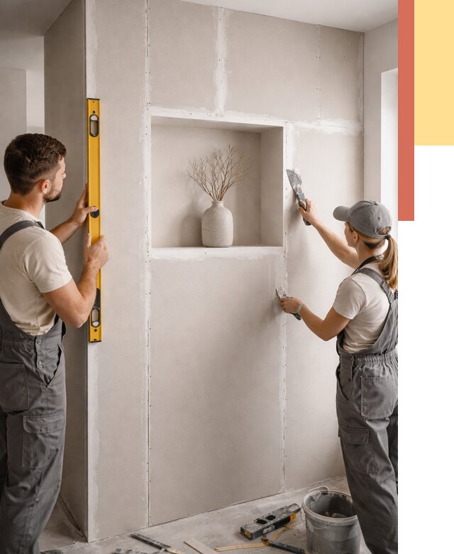 Перегородка из гипсокартона с нишей в Новошахтинске от 3385 руб. под ключ | ОТДЕЛОЧНИК-Нвш